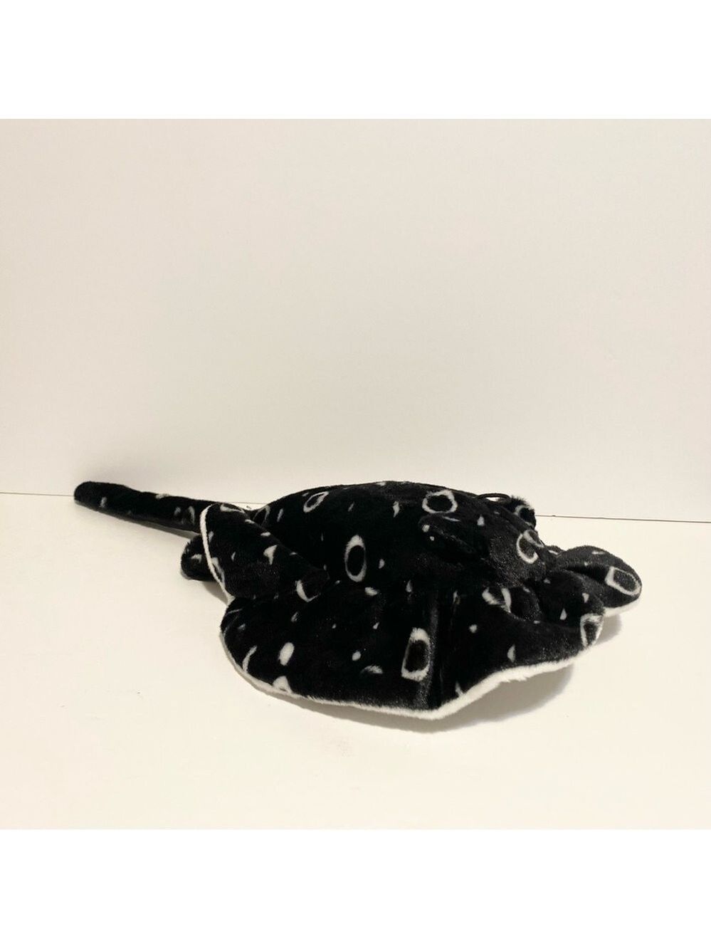 Aquarium Sting Ray Plush Black White Puppet Stuffed Animal Toy Soft 19” Zoo